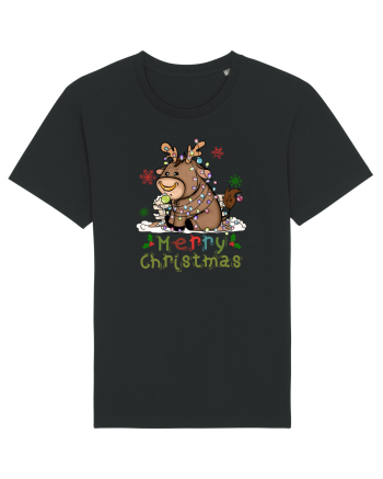 Vacă drăguță Merry Christmas Black