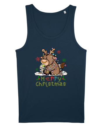 Vacă drăguță Merry Christmas Navy