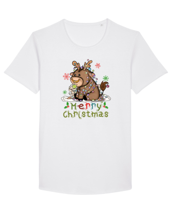 Vacă drăguță Merry Christmas White