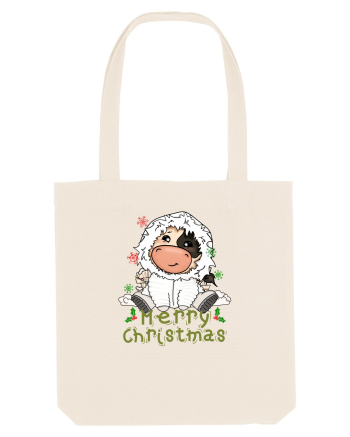 Vacă drăguță Merry Christmas HO HO HO Natural