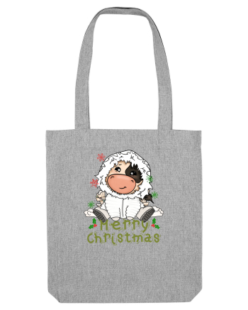 Vacă drăguță Merry Christmas HO HO HO Heather Grey