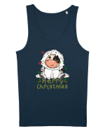 Vacă drăguță Merry Christmas HO HO HO Maiou Bărbat Runs