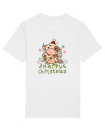 Vaca de Crăciun Tricou mânecă scurtă Unisex Rocker