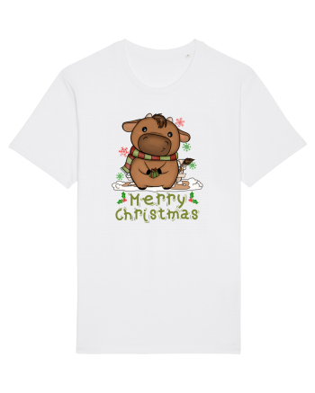 Vacă drăguță Merry Christmas White