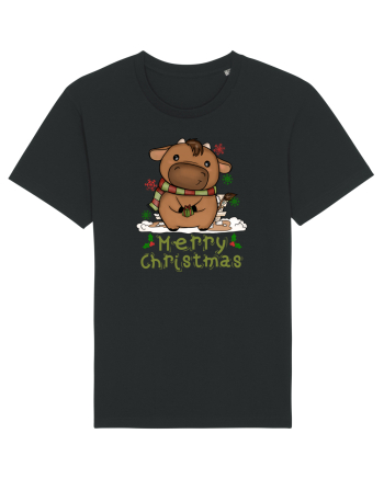 Vacă drăguță Merry Christmas Black