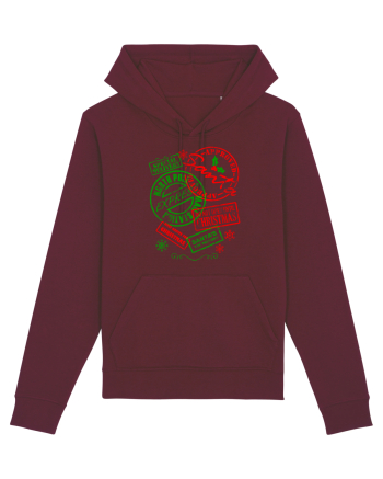 Ștampilat de Moș Crăciun Burgundy
