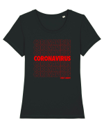 Corona Virus Tricou mânecă scurtă guler larg fitted Damă Expresser