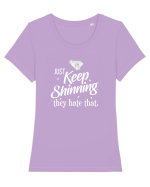 Keep Shinning Tricou mânecă scurtă guler larg fitted Damă Expresser