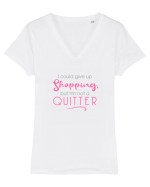 Give up shopping Tricou mânecă scurtă guler V Damă Evoker