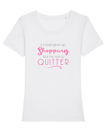 Give up shopping Tricou mânecă scurtă guler larg fitted Damă Expresser