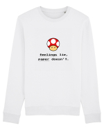 Feelings lie, paper doesn't Bluză mânecă lungă Unisex Rise