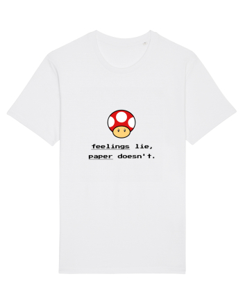 Feelings lie, paper doesn't Tricou mânecă scurtă Unisex Rocker