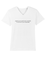people see me spend... Tricou mânecă scurtă guler V Bărbat Presenter