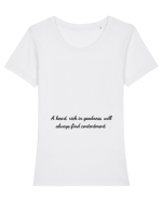 a heart, rich in ... Tricou mânecă scurtă guler larg fitted Damă Expresser