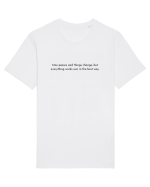 time passes and... Tricou mânecă scurtă Unisex Rocker