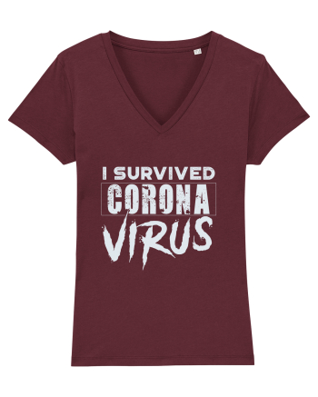 Survived corona virus Burgundy