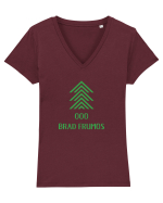 O Brad Frumos ! Tricou mânecă scurtă guler V Damă Evoker