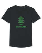 O Brad Frumos ! Tricou mânecă scurtă guler larg Bărbat Skater