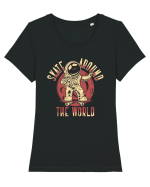 Skate Around The World Tricou mânecă scurtă guler larg fitted Damă Expresser