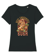Best Croissants Ever Tricou mânecă scurtă guler larg fitted Damă Expresser