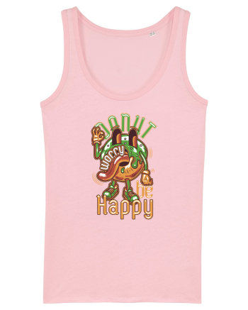 Donut Worry Be Happy Cotton Pink