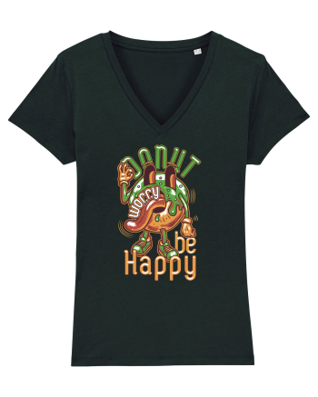 Donut Worry Be Happy Black