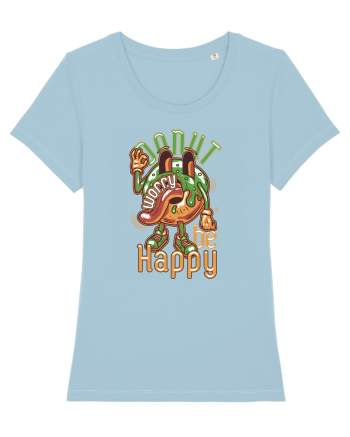 Donut Worry Be Happy Sky Blue
