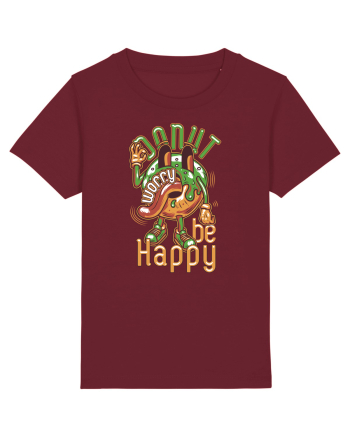 Donut Worry Be Happy Burgundy