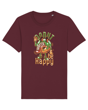 Donut Worry Be Happy Burgundy