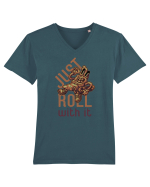 Just Roll With It Tricou mânecă scurtă guler V Bărbat Presenter