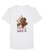 Just Roll With It Tricou mânecă scurtă guler larg Bărbat Skater
