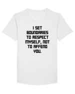i set boundaries to respect... Tricou mânecă scurtă guler larg Bărbat Skater