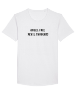 angel face devil thoughts Tricou mânecă scurtă guler larg Bărbat Skater