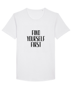 FIND YOURSELF FIRST Tricou mânecă scurtă guler larg Bărbat Skater
