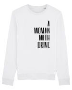 A WOMAN WITH DRIVE Bluză mânecă lungă Unisex Rise