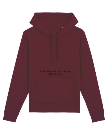 my back is not... Burgundy