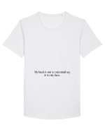 my back is not... Tricou mânecă scurtă guler larg Bărbat Skater