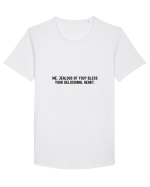 me jealous of you?... Tricou mânecă scurtă guler larg Bărbat Skater