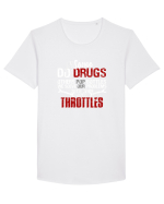 Throttles Tricou mânecă scurtă guler larg Bărbat Skater