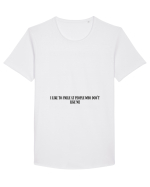 i like to smile at people... Tricou mânecă scurtă guler larg Bărbat Skater