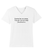 karma has no menu... Tricou mânecă scurtă guler V Bărbat Presenter