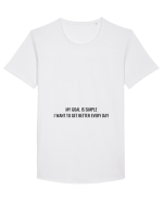 my goal is simple... Tricou mânecă scurtă guler larg Bărbat Skater
