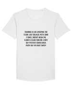 training is like sweeping... Tricou mânecă scurtă guler larg Bărbat Skater
