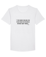 if the mind is willing... Tricou mânecă scurtă guler larg Bărbat Skater