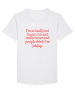 i m actually not... Tricou mânecă scurtă guler larg Bărbat Skater
