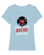 Real DJ's break records Tricou mânecă scurtă guler larg fitted Damă Expresser