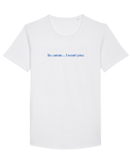 so, umm... Tricou mânecă scurtă guler larg Bărbat Skater