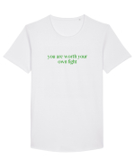 you are worth... Tricou mânecă scurtă guler larg Bărbat Skater