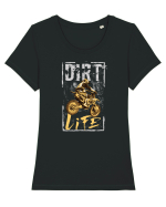 Dirt Life Tricou mânecă scurtă guler larg fitted Damă Expresser
