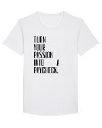 TURN YOUR PASSION... Tricou mânecă scurtă guler larg Bărbat Skater